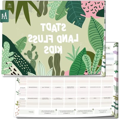 Kleurrijke weekplanner met rivierthema voor een georganiseerde en creatieve planning