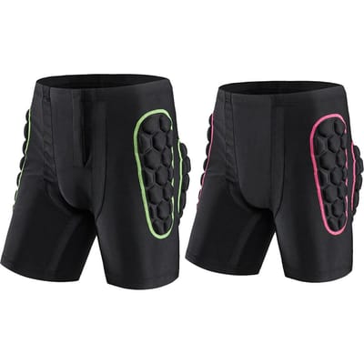 Heren heup- en billenbeschermingsshorts met padding Armor heupbeschermingsshorts met padding voor snowboarden en skaten XL groen