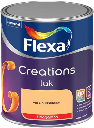 Flexa - Creations Lak Hoogglans - Vol Goudsbloem - Mengverf - 750 Ml