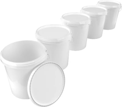 HL emmer met deksel 2.5 liter - set van 10 - kunststof - verpakkingsemmers