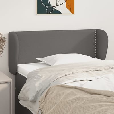vidaXL Hoofdbord met randen 83x23x78/88 cm kunstleer grijs