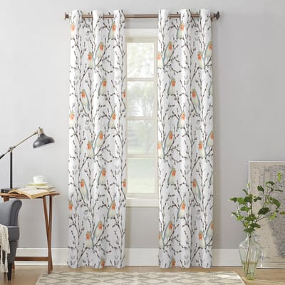 Wilgentak en Roodborstje Gordijnen voor Slaapkamer Woonkamer Raambekleding Jaloezieën Keuken Huisdecoratie Draperieën 135W x 60H(cm) x1
