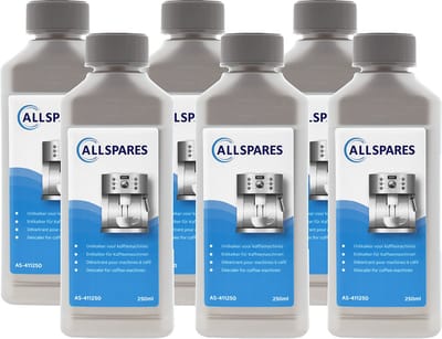 AllSpares Universele Ontkalker (6x 250ml) voor Koffiemachines geschikt voor Saeco / Philips CA6700 en Gaggia 21001681