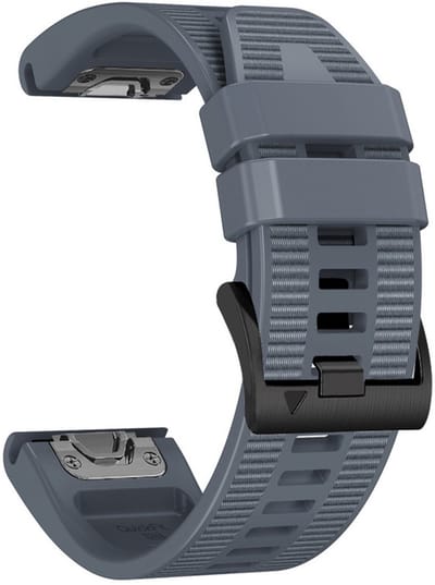 Hybride siliconen-nylon bandje - geschikt voor Garmin Fenix 3 / 5X / 5X Plus / 6X / 6X Pro / 7X / 7X Pro / 8 (51 mm) / Quatix 3 / 6X / Tactix (7) / Enduro (2) / Descent Mk1 / Mk2(i) / Mk3i 51 mm / D2 / Epix Pro Gen 2 51 mm - grijs