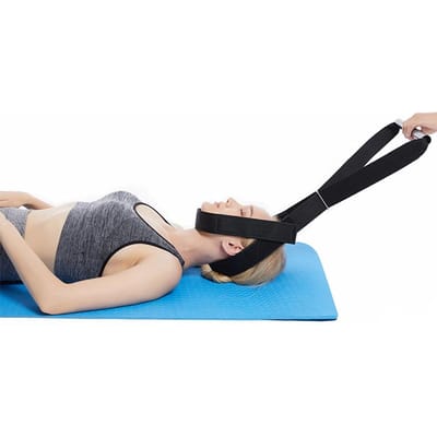 Nekstretchband voor fysiotherapie en herstel van de nekcurve(Zwart)