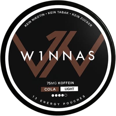 W1nnas Energy Pouches Cola Light verpakking met 13 Pouches