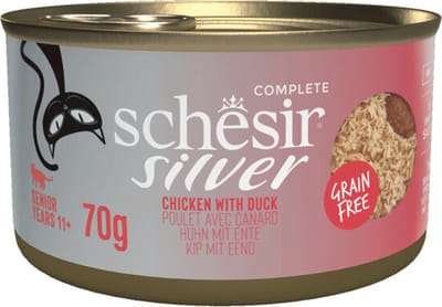 Schesir Silver Cat Bouillon Kip & Eend - 12 x 70 gr - Voordeelverpakking