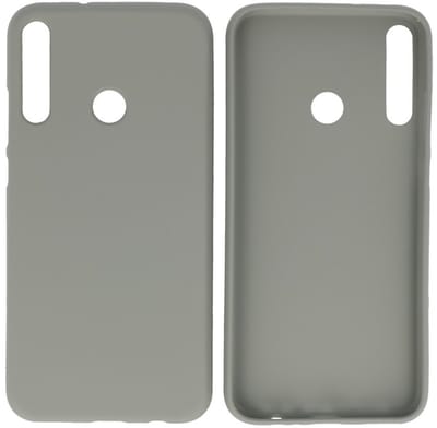 Hoesje Geschikt voor de Huawei P40 Lite E - Backcover Color Telefoonhoesje - Grijs