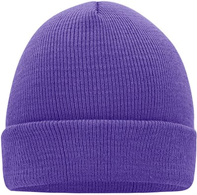 Myrtle Beach 'Knitted Cap' Beanie Donkerpaars