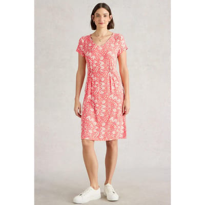 White Stuff Tallie Jersey Dress Pink Print Taglia: 14 REGULAR | Abiti in T-Shirt Outlet | Donna | Rosa
