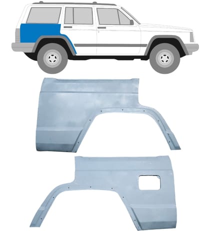Reparatiepaneel achterspatbord voor Jeep Cherokee 1984-2001 / Links + Rechts
