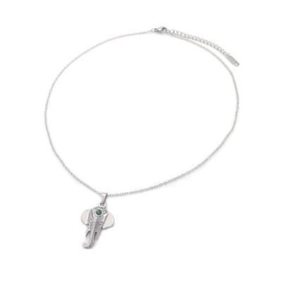 RVS Ketting - Olifant - Zilverkleurig - Stainless Steel - Design - Nikkel Free - Ketting dames - Waterproof