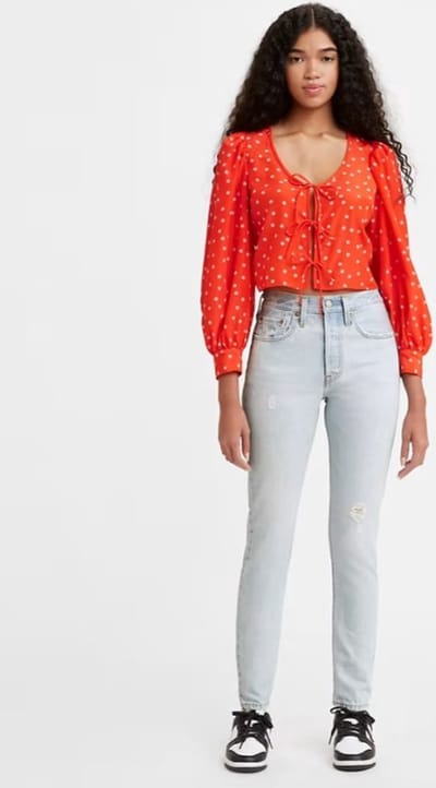 Levis Jeans 501® SKINNY JEANS - Dames broek - Ojaj Snow - Blauw - W27 L30