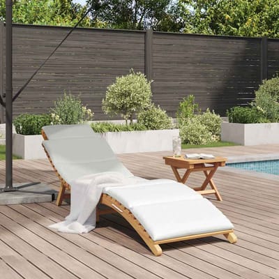 vidaXL - Tuin - ligstoel - Bruin - 198 - x - 55 - x - 58,5 - cm - Massief - Teakhout