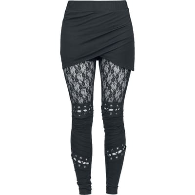 Poizen Industries - Gothic Legging - Myth Legging - S tot 4XL - voor Vrouwen - zwart