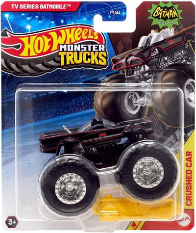 Hot Wheels Monster Jam truck Batmobile tv serie batman - monstertruck 9 cm schaal 1:64