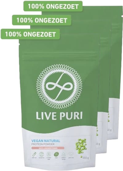 Live Puri | Vegan Eiwitpoeder | Naturel 900g | 2 stuks | 2 x 900g