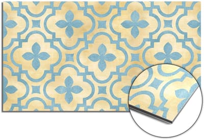 KitchenArt - Soft Azure Blossom Spatscherm - 60x30 cm - Spatscherm Achterwand Keuken - Spatwand Keuken