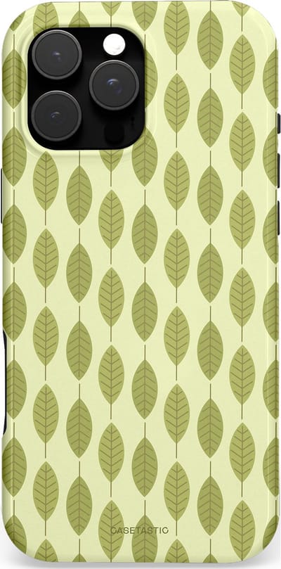 Casetastic Hoesje Geschikt voor Apple iPhone 16 Pro Max Magsafe - Stijlvolle Beschermende Duo-layer Case - Bladerenpracht in het groen