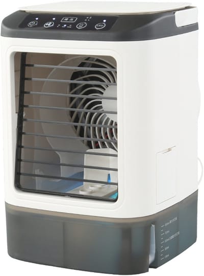 VHV-Mini-Nevelventilator - Compacte Tafelventilator met Luchtbevochtiger - Krachtige Mobiele Persoonlijke Koelventilator met USB - Stille Draagbare Bureauventilator met Waterverneveling voor Slaapkamer, Kantoor en Thuiswerkplek