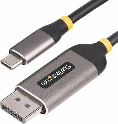 StarTech.com 3m USB-C naar DisplayPort Adapter Kabel, 8K 60Hz, 4K 144Hz, HDR10, USB Type-C naar DP 1.4 Video Converter Kabel, USB4/Thunderbolt 3/4 Compatibel
