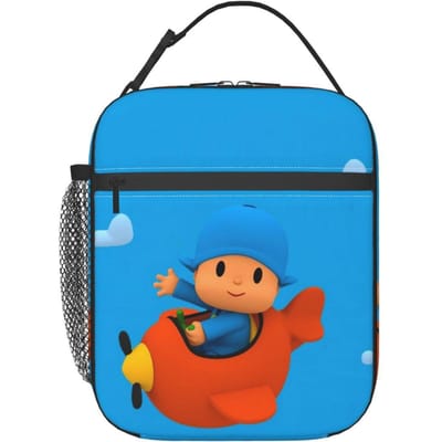 Blauwe Pocoyo Kinder Cartoon Geïsoleerde Lunchtas voor Vrouwen Kinderen Lekvrije Voedseldozen Thermische Lunchbox Tote One Size
