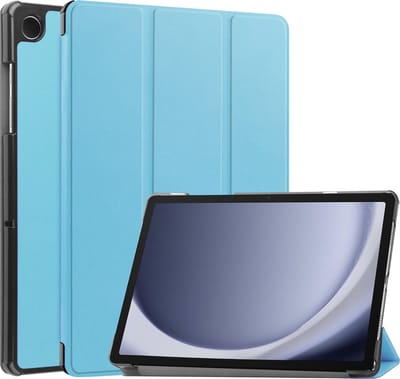 Hoesje - Geschikt voor Samsung Galaxy Tab A11 / A9 - Dun & Stevig - Hardcover Book Case - Trifold Bookcase Hoes - Hard Cover - Tablethoes - Lichtblauw
