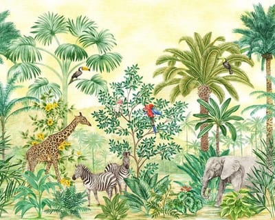 Fotobehang - Jungle Adventure 350x280cm - Vliesbehang
