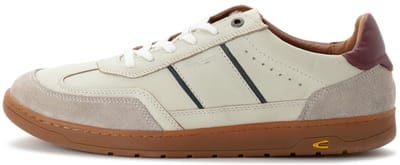 camel active Sneakers gemaakt van nappaleer - Maat menswear-41 - Wit-Blauw
