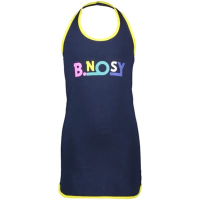 B.Nosy Girls dumbbell dress with dot aop and chest navy