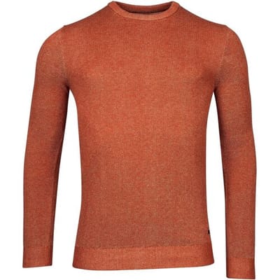 Baileys Trui Crew Neck Body And Sleeves Two-Tone Structure Jacquard Red Earth / male