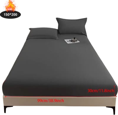 Nivard Waterdicht Hoeslaken - Beddengoed - Fitted Sheet - Bed - Donkergrijs 150x200