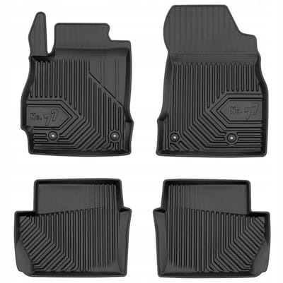 FROGUM NO.77 Automatten - Geschikt voor MAZDA 2 II (2007-2014) - 4-delig - TPE Rubber - Zwart