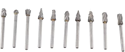 Dailygoods- Snijbits Set 10 Stuks - Houten Snijbits - Wolfraamstalen Slijpkop - Hoge Hardheid - Duurzaam - Geschikt voor Houtbewerking - Frezen