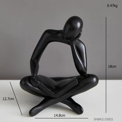 Sculptuur in Scandinavische stijl Abstracte Gouden Figuren Kantoor Desktop Decoratie Accessoires Woonkamer Decoratie Moderne Huisdecoratie black
