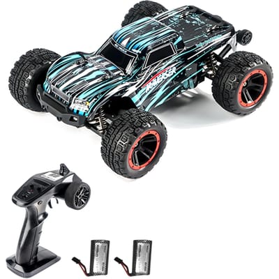 1:14 4WD Elektrische Afstandsbediening Vrachtwagen 2,4 GHz Afstandsbediening Vrachtwagen 40 km/u Hoge Snelheid Off-Road Voertuig Speelgoed met Geborstelde Motor LED Koplampen 2 Battery