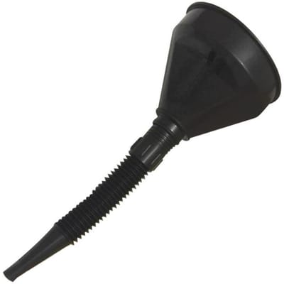 1 pièce Entonnoir de voiture universel flexible avec tuyau rallongé, matériau PP, entonnoir multicolore pour ajouter de l'huile et de l'eau pour voitures et motos Diameter 135mm noir