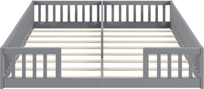 Gotagee kinderbed 90 x 200 cm, met leuning, met lattenbodem (zonder matras), voor gezinnen met twee kinderen, houten bed grenenhout