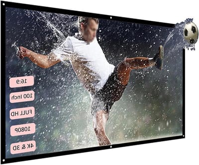 Opvouwbaar Projectiescherm voor Beamer, 16:9 HD Kwaliteit, Anti-Vouw, Gevoerd - 120 Inch.