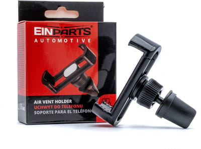 Einparts Universele Clip Auto Telefoonhouder met Ventilatierooster Klem Zwart-Grijs