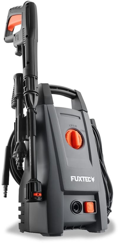 FUXTEC Hogedrukreiniger FX HDR1400 1400W 110 bar 390 L h verstelbaar mondstuk hogedrukslang en pistool