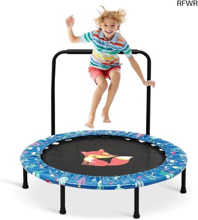RFWR® Opvouwbare Mini Trampoline voor Kinderen - Veiligheid en Fitness voor Binnen en Buiten