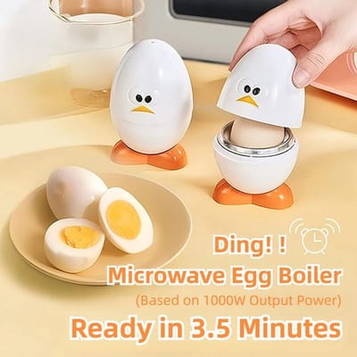 Magnetron Eierkoker voor Kippen- en Kwarteleitjes – Snel & Makkelijk Eieren Koken, Stoomeierkoker, Eierkoker voor Magnetron & Keukengereedschap