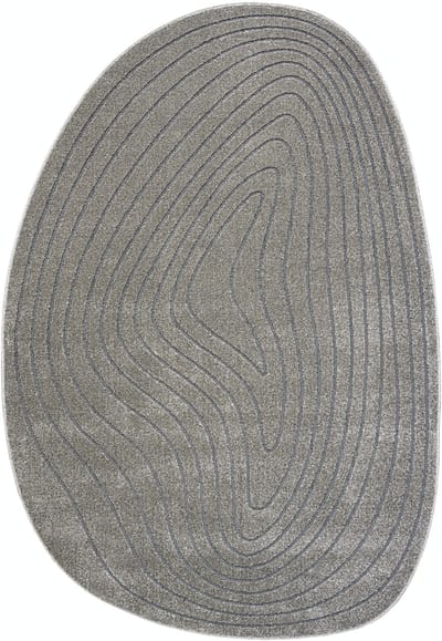 Rugsman Livorno Pebble 7131 Vloerkleed - 160 x 230 cm - Taupe - Organisch - Polyester, Polypropylene - Eetkamer, Woonkamer - Effen - Modern