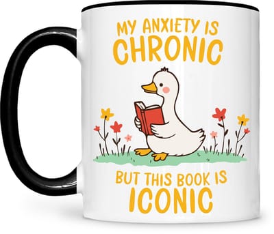 This Book is Iconic Mok – Schattig Eend – Dierenliefhebber – Moederdag cadeau – Cadeau voor moeder – Mokken en bekers – Cadeau voor vrouw – Valentijndag – Cadeau voor Hem of Haar – 325ml Koffiemok