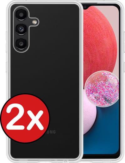 Hoesje - 2 Stuks - Geschikt voor Samsung Galaxy A13 5G - Sterk & Shockproof - Telefoonhoes - Back Cover - Case Siliconen - Telefoon Hoes - Transparant