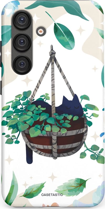 Casetastic Hoesje Geschikt voor Samsung S25 - Stijlvolle Beschermende Duo-layer Case - Hangkat