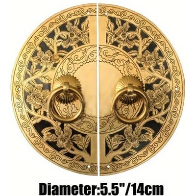Vintage kastdeurslotgrepen in gepolijst messing - elegante upgrade, eenvoudig te installeren hardware inbegrepen, met bevestigingsschroeven 14cm/5.5in