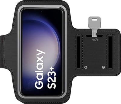 Arara Armband Geschikt voor Samsung Galaxy S23 Plus sportarmband - hardloopband - Sportband hoesje - zwart