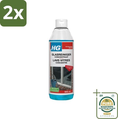 HG Glasreiniger Concentraat 500 ml - Voordeelverpakking - 2 stuks - Streeploos - HG Glasreiniger